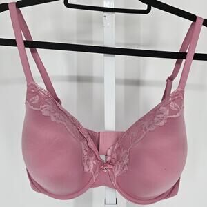 Victorias Secret Womens Sz 38DD Perfect Coverage T Shirt Bra Dusty Rose Pink